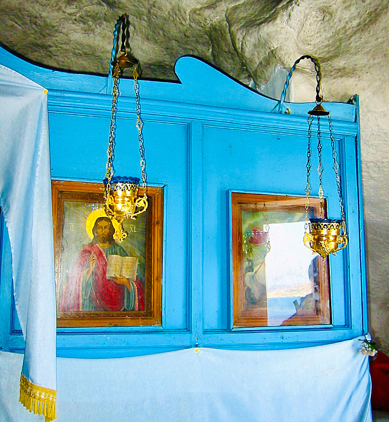 Unknown churches and chapels on the island of Mykonos in Greece.