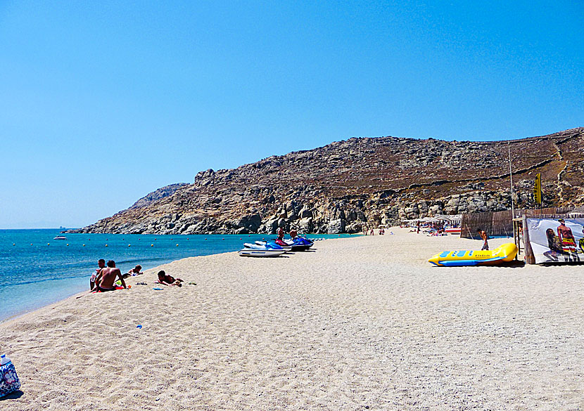 The best beaches on Mykonos. Agrari beach.