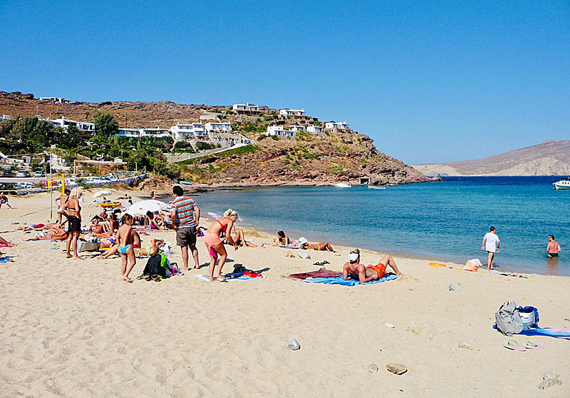 The best beaches on Mykonos. Panormos beach.