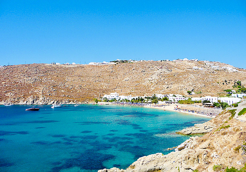 The best beaches on Mykonos. Psarou beach.