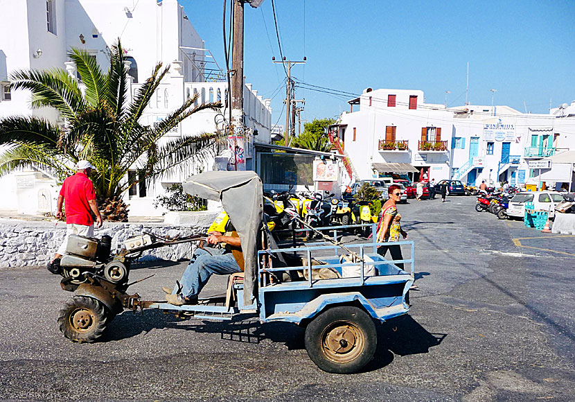 Rent a vehicle in Chora on Mykonos.