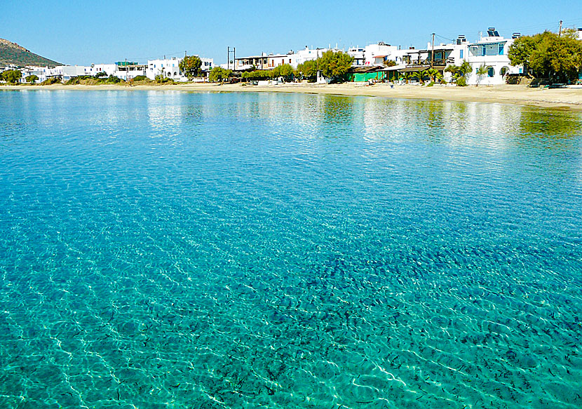 Agia Anna beach on Naxos in low season.