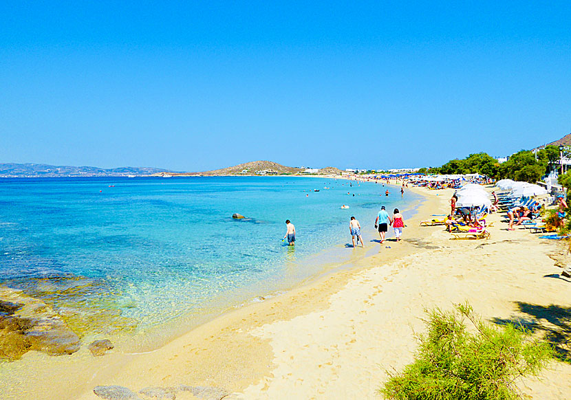 The best beaches on Naxos. Agios Prokopios beach.