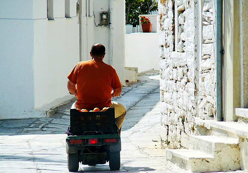 Ride a moped to Apiranthos on Naxos.