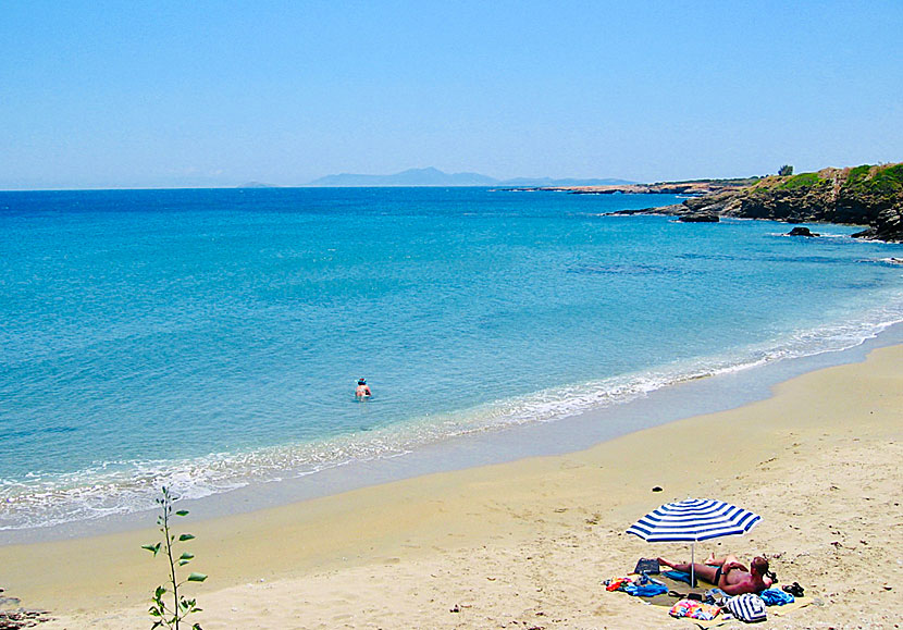 Moutsouna beach on Naxos in Greece.