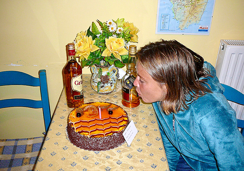 Celebrate even birthdays on Naxos in Greece.