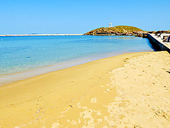 Naxos Town beach on Naxos.