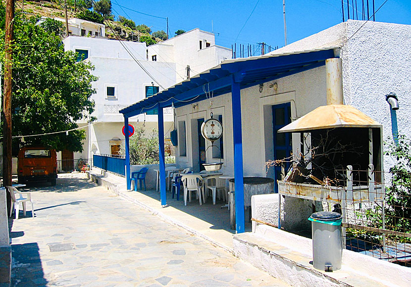 Main street in Danakos in Naxos.