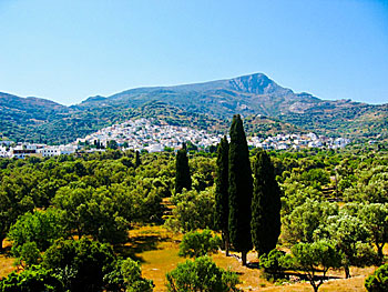 The village Filoti on Naxos.