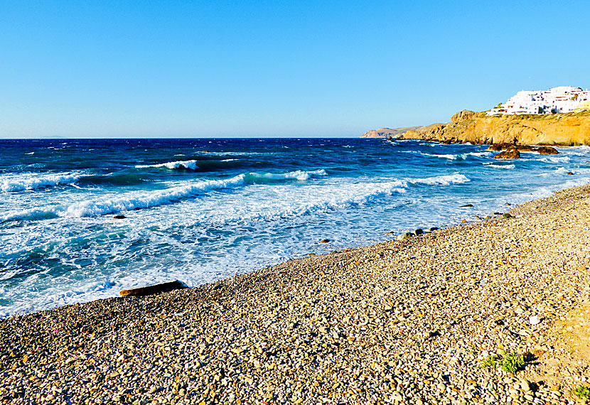 The best beaches on Naxos. Grotta beach.