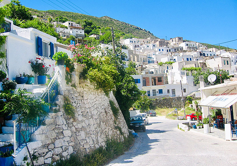 Main street of Koronida in Naxos.