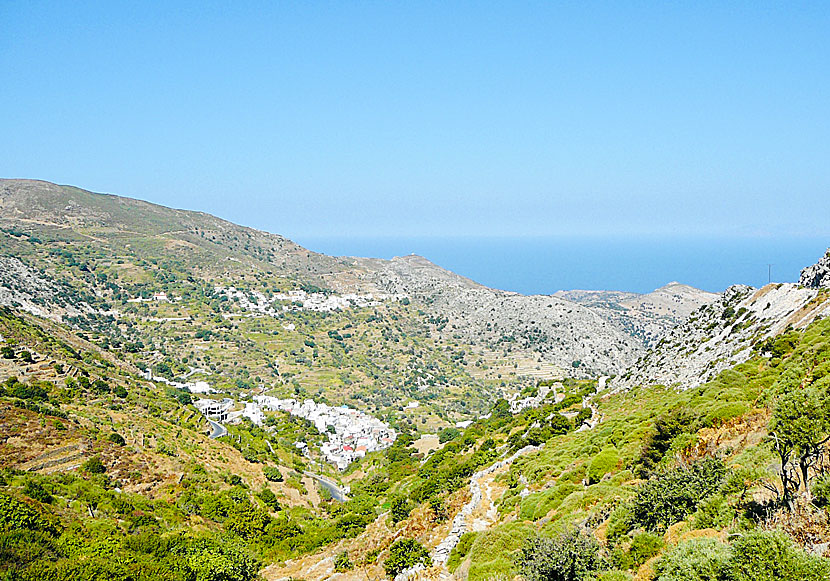 The mountain villages of Skado and Koronos on Naxos in Greece.