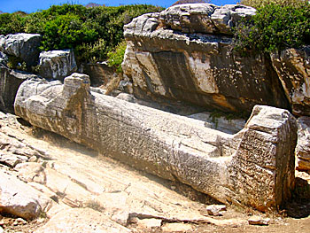 Kouros in Apollonas on Naxos.