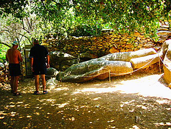 Kouros in Melanes on Naxos.