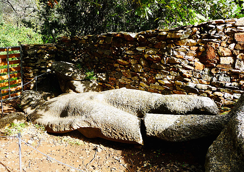 Kouros of Flerio on Naxos in the Cyclades.