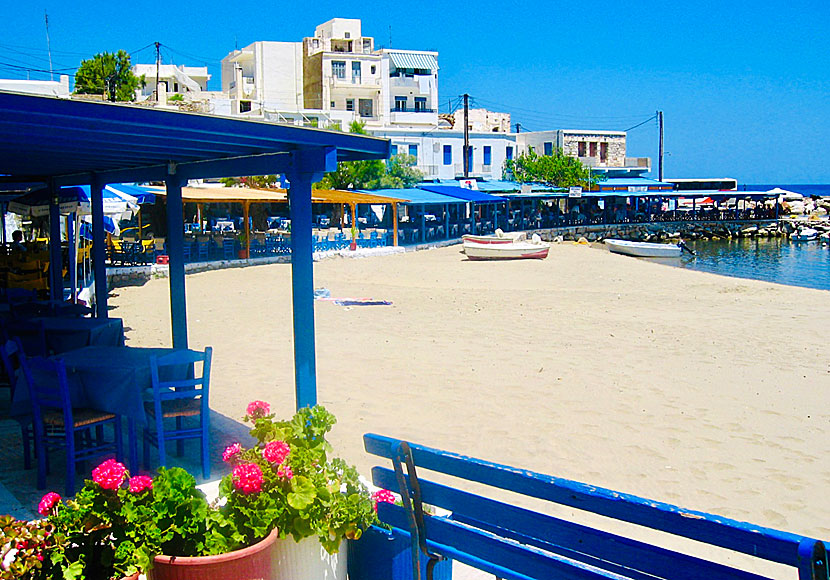 Apollonos and the sandy beach close to the village.