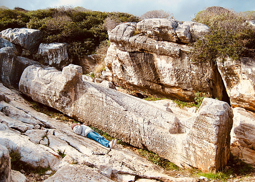 The large kouros of Apollonas on Naxos is truly impressive