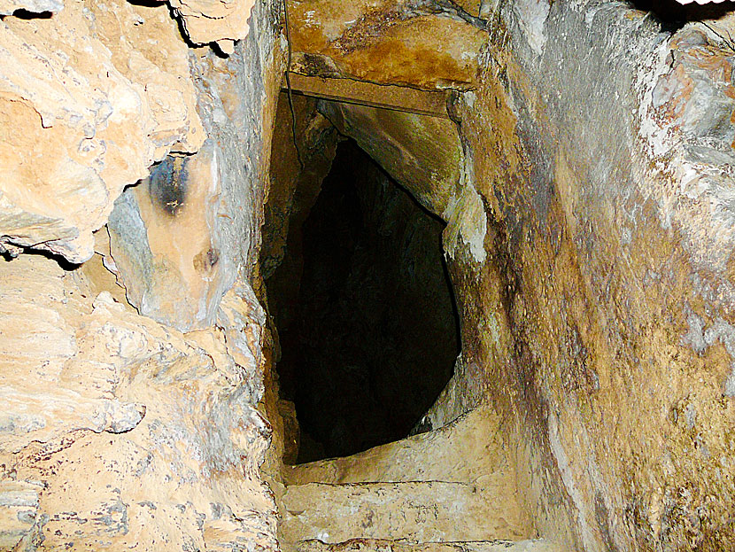 Caves on Naxos in Greece.