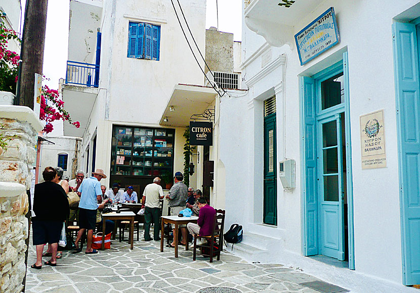 Cafe in Chalki (Halki) on Naxos.