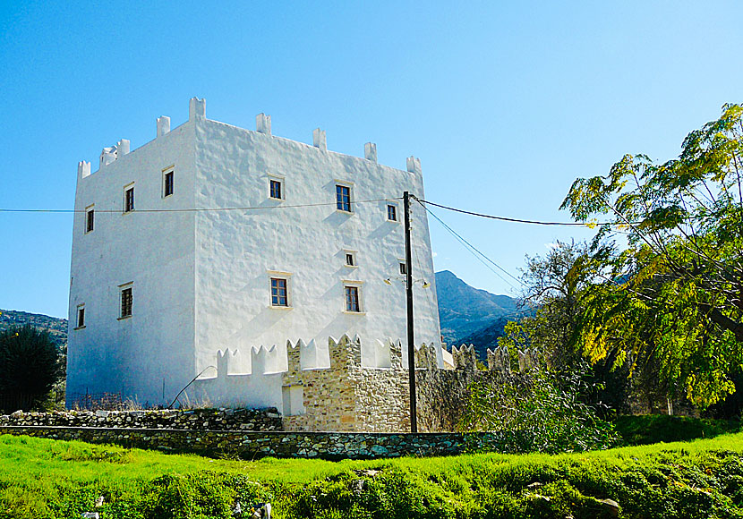 Gratsia Tower in Chalki on Naxos in the Cyclades.