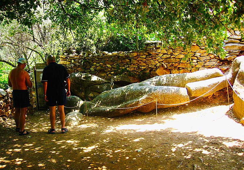 Kouros of Melanes on Naxos in the Cyclades.