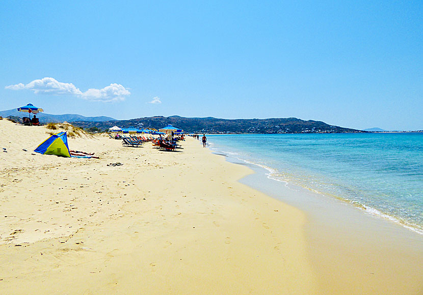 Plaka is Naxos best sandy beach. 