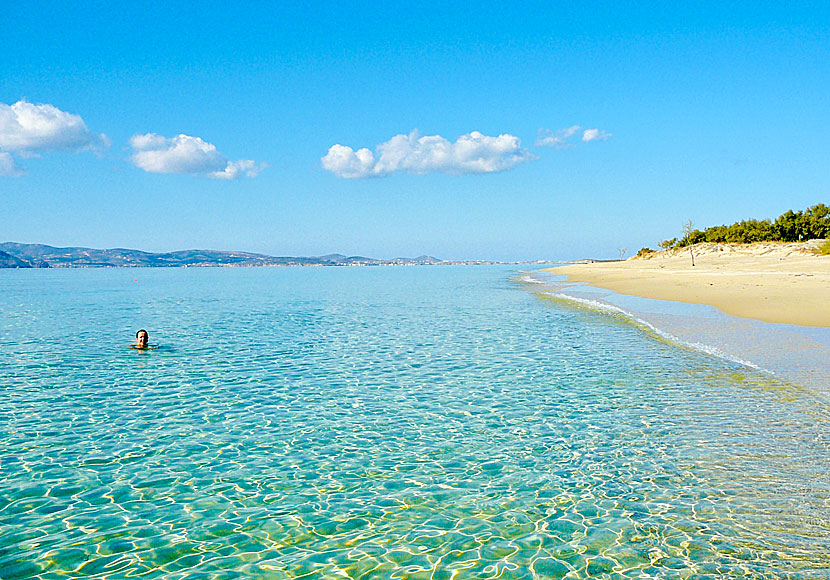 The sandy beaches of Maragas and Plaka on Naxos.