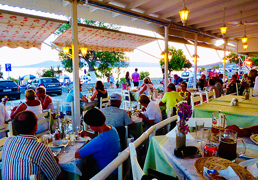 Restaurants in Agios Prokopios. Naxos.