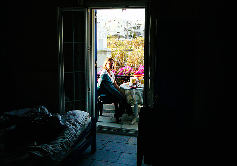 Breakfast at Pension Sofi on Naxos.