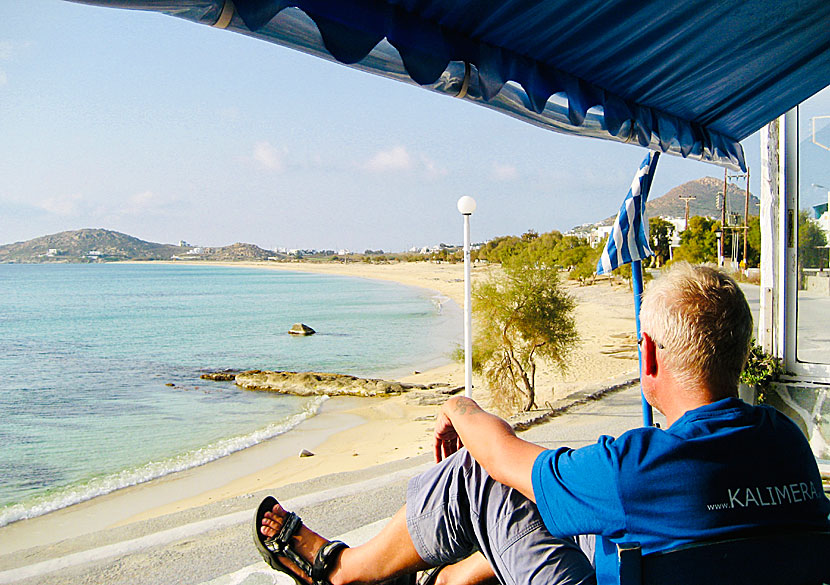 Fotis Taverna above the beach in Agios Prokopios on Naxos.