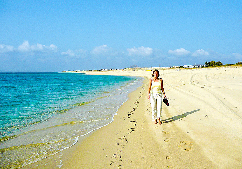 Plaka beach on Naxos in November.