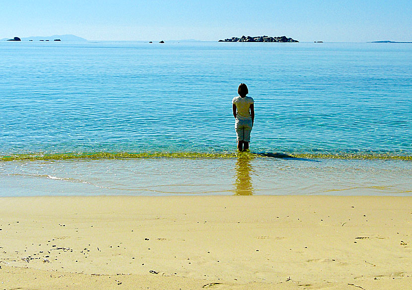 Water temperatures on Naxos in Greece.