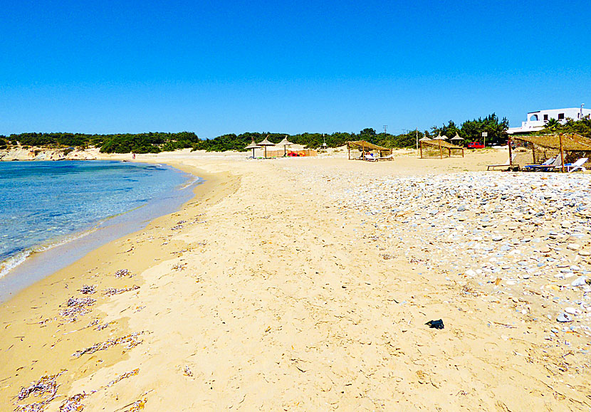 The best beaches on Naxos. Pyrgaki beach.