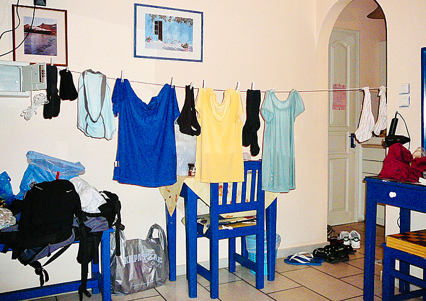 Washing on Naxos in Greece.