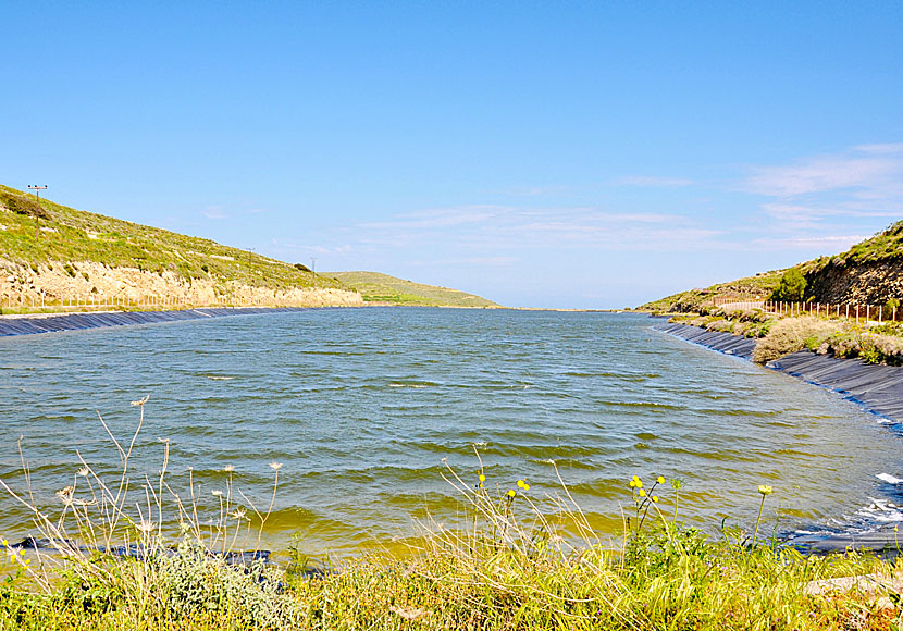 Water reservoirs and ponds on Naxos in the Cyclades.