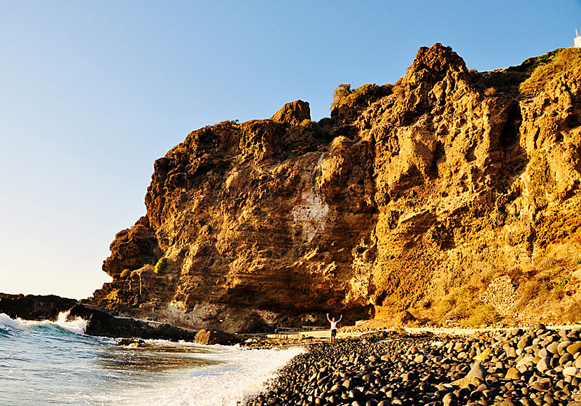 Hohlaki beach in Mandraki on Nisyros in Greece.