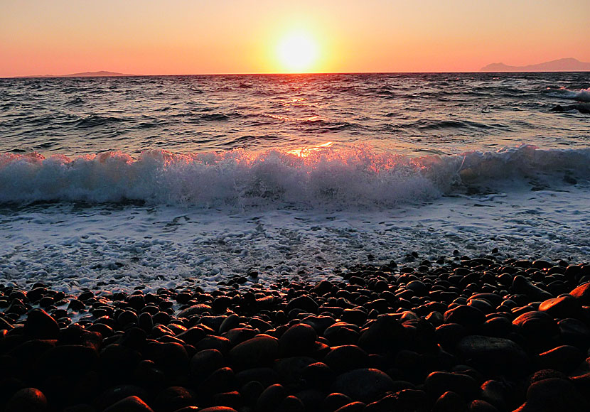 Hohlaki beach in Mandraki on Nisyros is one of the coolest beaches in the Dodecanese.