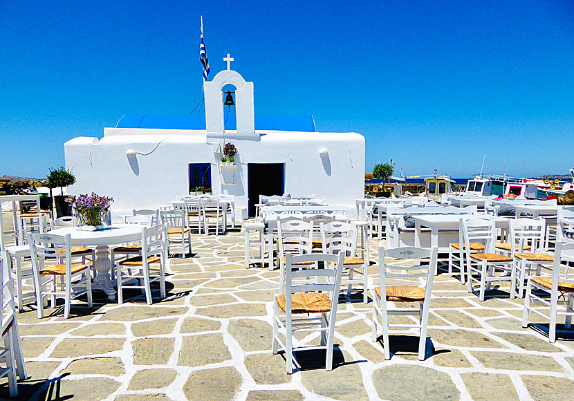 The church Agios Nikolaos in the Venetian port of Naoussa.