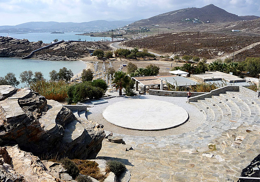 The amphitheater located above Monastiri beach on Paros.