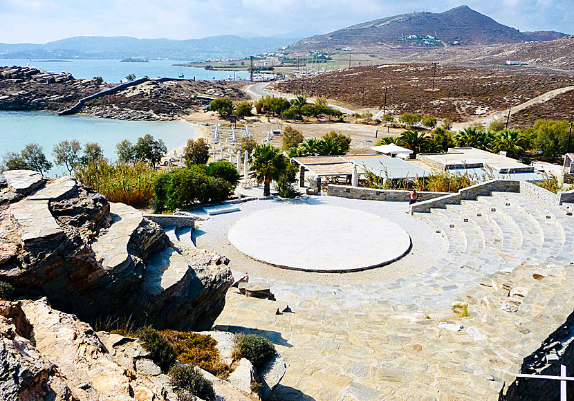 The amphitheater located above Monastiri beach on Paros.