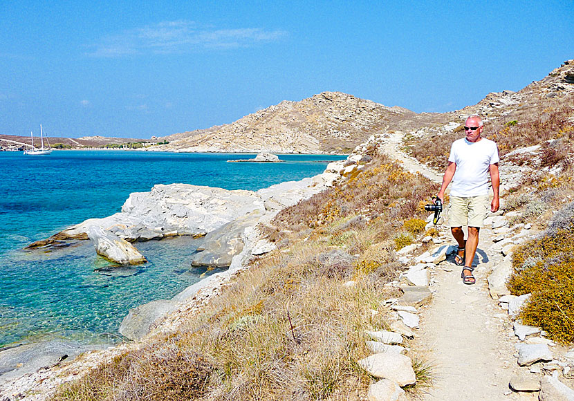 Hike between the beaches of Paros.
