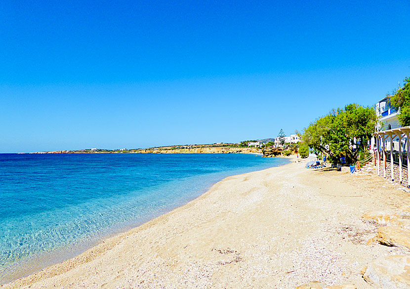 Drios beach which is located before Golden beach on Paros.