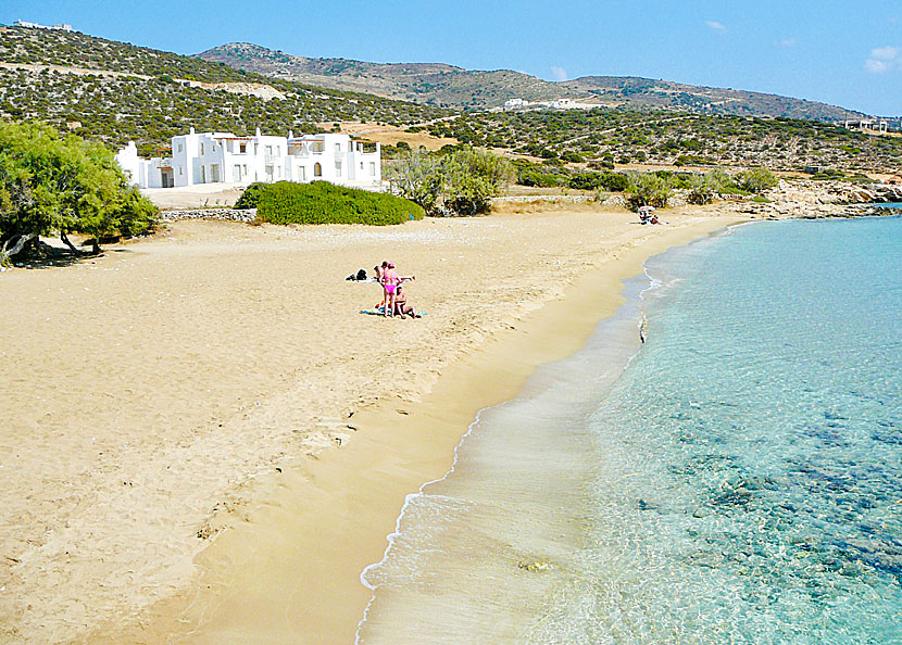 The best beaches on Paros. Farangas beach.