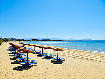 Golden beach on Paros.