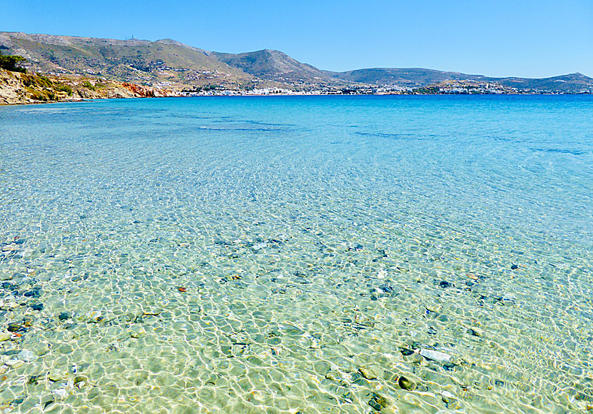 Parikia seen from Krios beach on Paros.