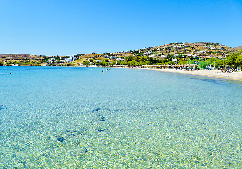 Livadia beach in Parikia. Paros.