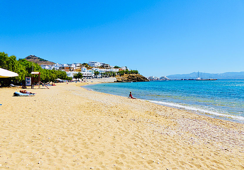 The best beaches on Paros. Logaras beach.