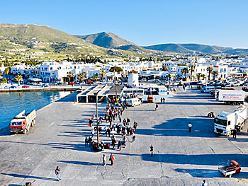 The village Parikia on Paros.