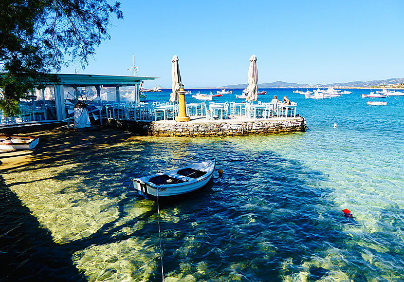 One of the good restaurants in Aliki on southern Paros in the Cyclades.