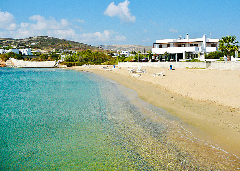 The best beaches on Paros. Ambelas beach.